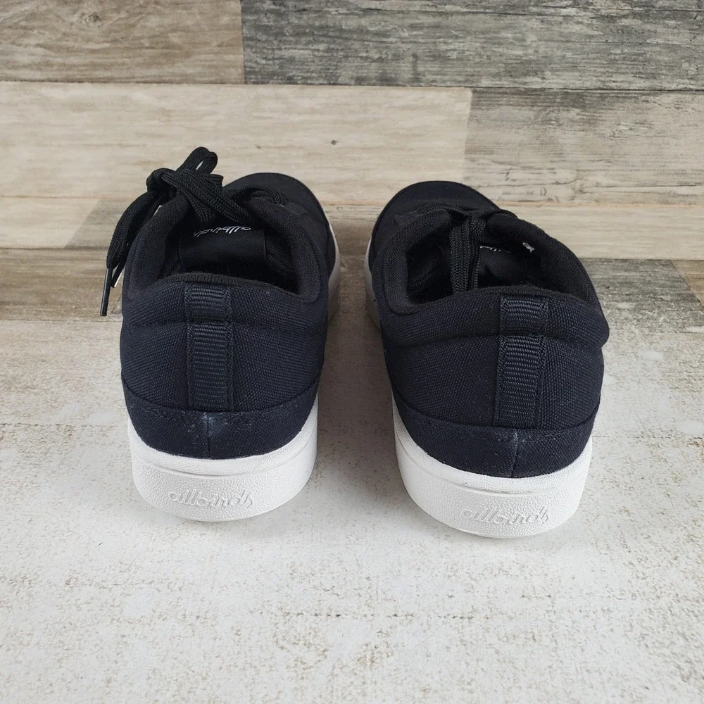 Allbirds Canvas Pacer Womens Shoes Sz 7 W Running Natural Black Lace Up Sneaker